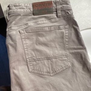 Orvis 36 x 30 five pocket chinos in nice gray color